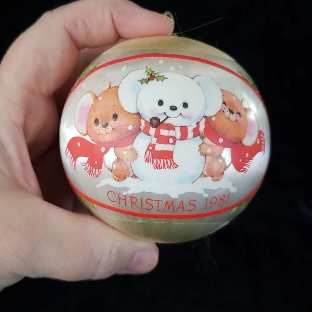 RARE Vintage Hallmark Satin Christmas Ornament 